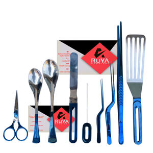 Pinzas de Cocina de Acero Inoxidable Color Plata, Resistentes al Calor, para Cocinar, Emplatar Alimentos, Juego de 3 Piezas, Rectas, 30 cm, CE - Product Image 6