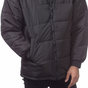 Recién llegado, chaqueta de invierno acolchada alta negra para hombre, capucha cortavientos cálida, tela de lona duradera, diseño largo a la moda - Product Image 4