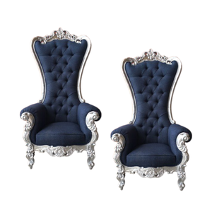 Majestic Throne Chair Silla de trono con marco de madera de lujo para novia y novio Hotel y restaurante Muebles de lujo - Product Image 3