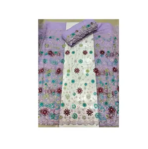Wholesale Factory Supply Embroidery Net Fabric for Making Women Dress from Indian Supplier at Export Price