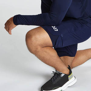 100% haute qualité séchage rapide hommes Shorts respirant décontracté Fitness Style Logo personnalisé solide motif Anti-rides plaine teint - Product Image 4