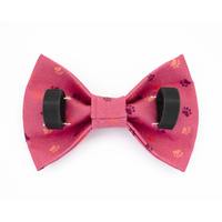 Noeud papillon rose foncé pour chien, accessoire en coton fait à la main pour animaux de compagnie, attache à boucle et crochet réglable, noeud papillon pour chiens