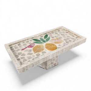 Mother of Pearl Food Stand Handmade Natural Shell For Food Display <b>Buffet</b> And <b>Table</b> Serving Vietnam - Product Image 4