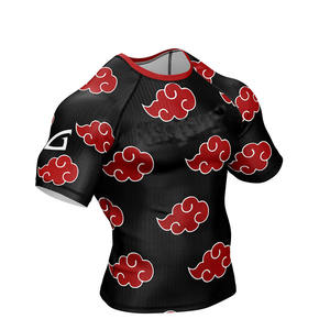 OEM vente en gros à manches courtes Jiu Jitsu Rashguard impression personnalisée Spandex MMA BJJ formation Compression chemise - Product Image 4