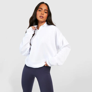 Haute qualité unisexe décontracté femmes mode col roulé fermeture éclair sweats courts pour femme nouveauté Offre Spéciale nouveau Design - Product Image 1