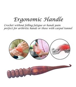 Crochet ergonomique en bois fait main pour tricoter la résine époxy Crochet personnalisé - Product Image 5