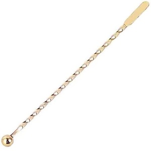 ที่กวนเครื่องดื่มสเตนเลสแบบพกพาใช้ซ้ำได้เครื่องผสมค็อกเทลโลหะเคลือบสีโรสโกลด์สำหรับงานเลี้ยง - Product Image 3