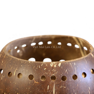 Handcrafted Coconut Shell <b>Tealight</b> <b>Holder</b> for Sustainable Living and Cozy Home Decor from Vietnam - Product Image 3