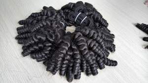 Paquete de trama de pelo Remy vietnamita de alta calidad, estilo rizado para hacer pelucas, tejido de pelo crudo, venta al por mayor de Genius Weft - Product Image 3