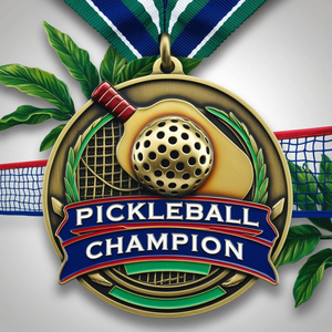 Medallas de Pickleball de aluminio recubiertas de metal duradero para premios de liga local Precios directos del fabricante - Product Image 2