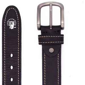 Cinturones de cuero genuino para hombres hechos en Pakistán de alta calidad con hebilla de acero - Product Image 4