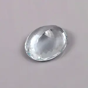 พลอยอความารีนธรรมชาติ13.20 CTS รูปไข่17x14x9มม. กระดาษสีขาวพลอยสีฟ้าหลวมคุณภาพ - Product Image 2