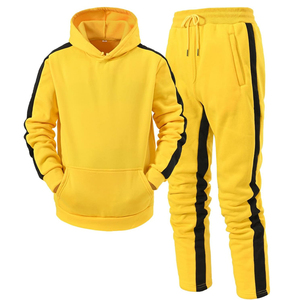 Survêtements de sport respirants personnalisés pour hommes pour l'entraînement d'hiver, vêtements de sport tricotés pour jogging, ensembles de vêtements d'extérieur, polaire de course à pied bon marché - Product Image 2