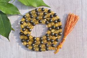 งานฝีมือคริสตัลขัดเงาไพไรต์สีทองและมะนาวชุดสร้อยข้อมือมาลาพิมพ์ลายเลเซอร์ฮวงจุ้ยของขวัญที่สมบูรณ์แบบ - Product Image 4