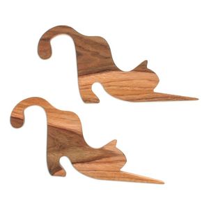 Handmade Rustic Wooden Bird Stud Earrings Natural Wood Bird <b>Ornament</b> Jewelry for Anniversaries Bird Accessories - Product Image 2