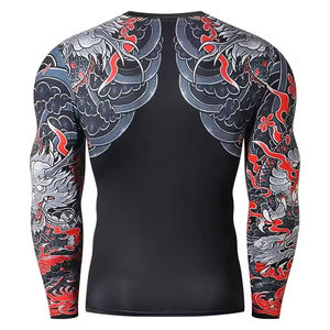 OEM Diseño Compresión MMA Rash Guard Personalizado Sublimado Impreso UPF 50 + Protección solar Estilo deportivo largo para hombres Temporada de verano - Product Image 3