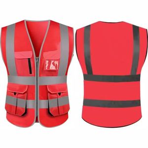 Gilet professionnel de haute sécurité en usine en gros Technique lavée personnalisée de poche en 5 dimensions pour un gilet de travail sûr - Product Image 4