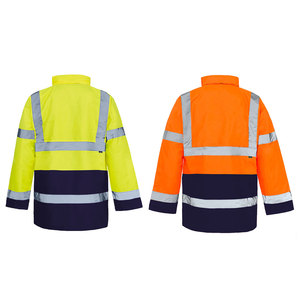 Chaqueta Parka de Alta Visibilidad de Dos Tonos de Alta Calidad al por Mayor, Ropa de Trabajo de Seguridad de Dos Tonos, Chaqueta Reflectante de Alta Visibilidad - Product Image 4