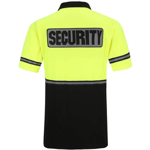 Camiseta personalizada Hi Vis Night Safety Reflective Collar Polo Cotton Workwear para hombre con logotipo de seguridad impreso para seguridad vial - Product Image 3