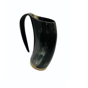 แก้วน้ำทำจากเขาสัตว์ธรรมชาติสไตล์ไวกิ้ง แก้วน้ำสำหรับวัว แก้วน้ำสไตล์ยุคกลาง แก้วน้ำแบบเรียบง่ายสไตล์บ้านไร่ มีจำหน่าย - Product Image 1