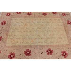 Vintage Turkish Rug Classic <b>Pink</b> Beige 5.3 X 7.5 ft Handmade Patchwork Design <b>Wool</b> Latex for Living Room Hallway for Teens - Product Image 5
