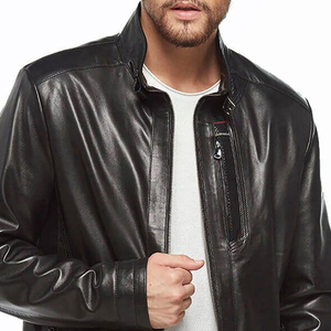 Nouveauté Veste en cuir pour homme unie respirante personnalisée / Meilleure vente en gros de vestes en cuir pour homme - Product Image 5