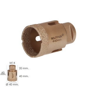 Corona Diamante M14 O/ 40 mm. Corte Seco - Product Image 2