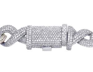 Fully Iced Out Bling Bling Hip Hop S925 Silver Moissanite <b>VVS</b> Clarity <b>Diamond</b> Cuban Link <b>Chain</b> For Men - Product Image 3