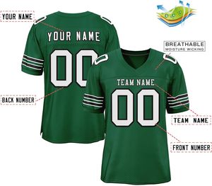 Camisetas de fútbol americano Clubwear Ropa deportiva OEM Malla de poliéster Manga transpirable de secado rápido Rayas Sublimación Logo Números - Product Image 4