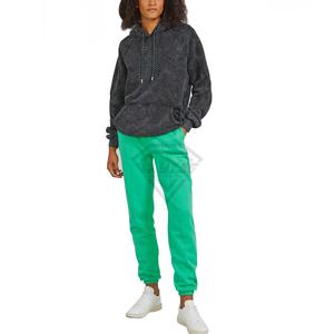 เสื้อฮู้ดดี้ผู้หญิงทรงโอเวอร์ไซส์ ระบายอากาศได้ดี ล้างสีแบบแอซิดวอช สำหรับขายออนไลน์ สินค้ามาใหม่ มีเชือกผูก ปรับขนาดได้ ทรงหลวม เสื้อฮู้ดดี้ผู้หญิงล้างสีแบบแอซิดวอช - Product Image 2