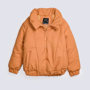 Blouson matelassé pour homme tendance de haute qualité, facile à porter, épais, en toile d'hiver, col montant, brillant, pour adultes - Product Image 1