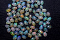Opale éthiopienne naturelle, opale multi-feu, cabochon, pierres précieuses ovales de 6x4 mm, pour la fabrication de bijoux