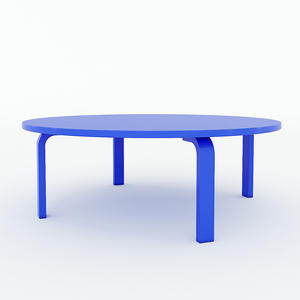 Mesa Redonda Minimalista para Niños para Sentarse en el Suelo 80x80x28cm Madera KGD018 - Product Image 5