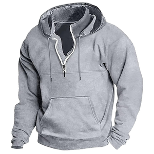 Sweat à capuche zippé de grande qualité pour hommes et femmes Tissu polaire 100% coton lourd pour la saison hivernale - Product Image 5