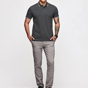 Polos de Diseño Personalizado para Hombre 2024, Algodón de Alta Calidad, Transpirable, Estilo Casual con Patrón Liso, Precio al por Mayor - Product Image 2