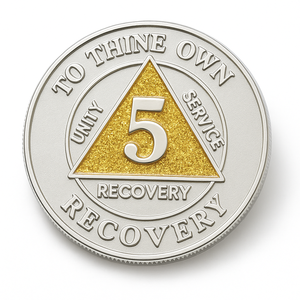 ของที่ระลึกปีแห่งการฟื้นฟู  เหรียญโลหะผสมสังกะสีชุบทอง  พิมพ์ลาย UV ตามสั่ง  เหรียญ AA สำหรับผู้เลิกสุรา - Product Image 1