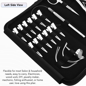 Premium Hair Extension Tools Kit Set 2 Hole Pliers C Type Needles Sustainable Alligator <b>Clips</b> Parting <b>Ring</b> Braided Loop Tool - Product Image 5