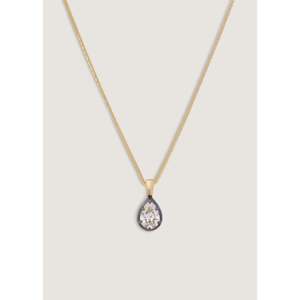 Kinn Studio Women's Clara Black Rhodium 14k <b>Solid</b> <b>Gold</b> Pear Diamond <b>Pendant</b> Necklace - Product Image 5