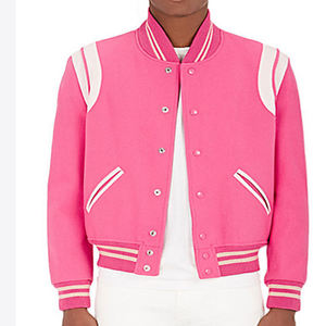 OEM personalizado bordado Logotipo de cuero de la motocicleta chaqueta Bomber Letterman Varsity chaqueta de béisbol de la universidad para los hombres - Product Image 1