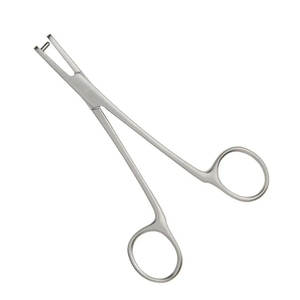 Pinza manual de 4 pulgadas para etiquetas de oreja, de fabricante OEM, instrumento quirúrgico de marca privada, bajo pedido mínimo, acero inoxidable. - Product Image 1