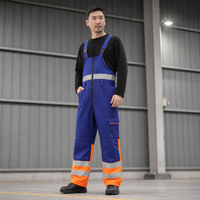 Combinaison de travail personnalisée avec bandes réfléchissantes, plusieurs poches, couleurs contrastées, uniforme d'usine