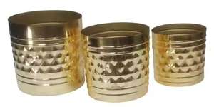 Pot de fleurs en cuivre martelé de haute qualité avec support en fil noir mat Conteneur de plantes rond en métal Jardinière en cuivre faite à la main - Product Image 3