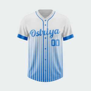 Maillot de baseball et de softball à boutons pour unisexe, vêtements de sport, maillot de baseball à prix avantageux avec logo personnalisé - Product Image 5