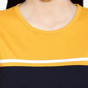 Media manga transpirable nueva salida de fábrica mejores mujeres Crop Top camisetas mejores cosas de algodón mujeres usan Crop Top camisetas - Product Image 6