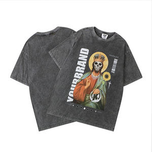 Acid เสื้อยืดผู้ชายไซส์ใหญ่พิเศษ, เสื้อยืดวินเทจใส่สบาย - Product Image 6