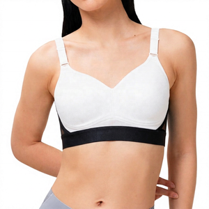 ROLEIN Women's Back <b>Padded</b> High Support Removable Breathable Waterproof Eco-Friendly 100% Nylon Front Square <b>Neck</b> Lace Gym Yoga - Product Image 3