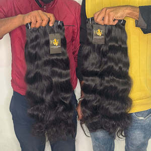 Vente en gros de paquets de cheveux brésiliens à double trame non transformés, cheveux humains vierges indiens et cambodgiens, vendeur de style vague naturelle - Product Image 2