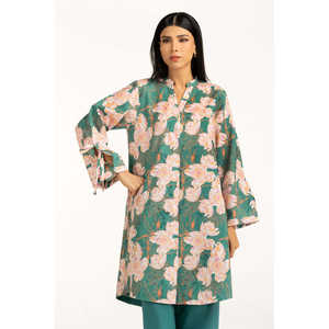 Conjunto de Primavera/Verano Estilo Chino IPST-55314, Estampado Jacquard, Viscosa y Chifón, Sin Cuello - Product Image 4