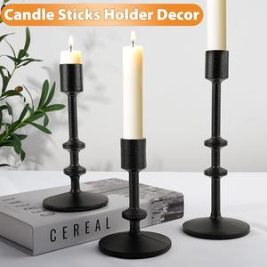 Ensemble royal moderne à la mode de 3 bougeoirs de Noël pour les décorations de fête et les cadeaux d'autres occasions - Product Image 3