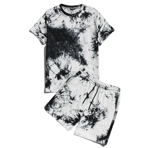 Conjunto de Pantalones Cortos y Camiseta Deportivos para Hombre, de Tela Tejida Transpirable con Estampado Veraniego, Personalizado y de Alta Calidad - Product Image 1